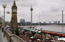 Düsseldorf panorama river boat cruise