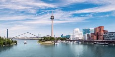 Düsseldorf panorama river boat cruise