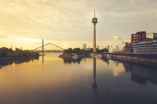 Düsseldorf panorama river boat cruise